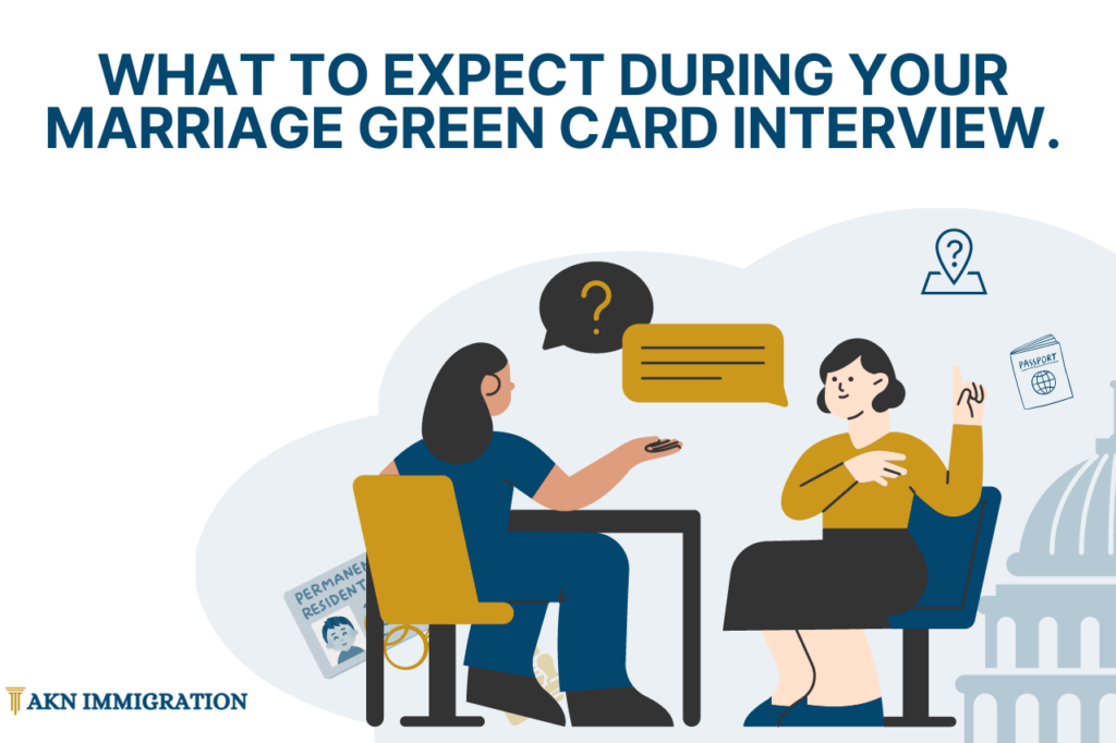 USCIS officer conducting a marriage green card interview